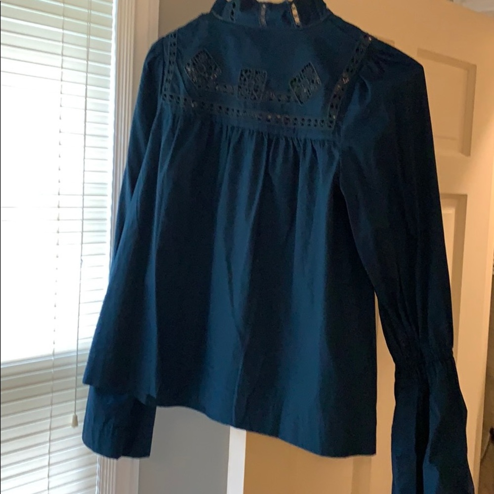 Free people blue blouse new without tags